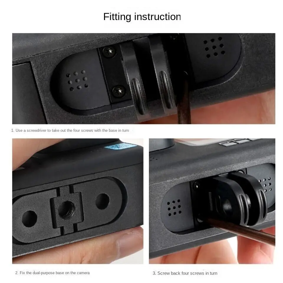 Оригинальный базовый кронштейн, металлическое расширение для GoPro Hero8 Hero 8, Черная Камера в сборе, Запасная часть