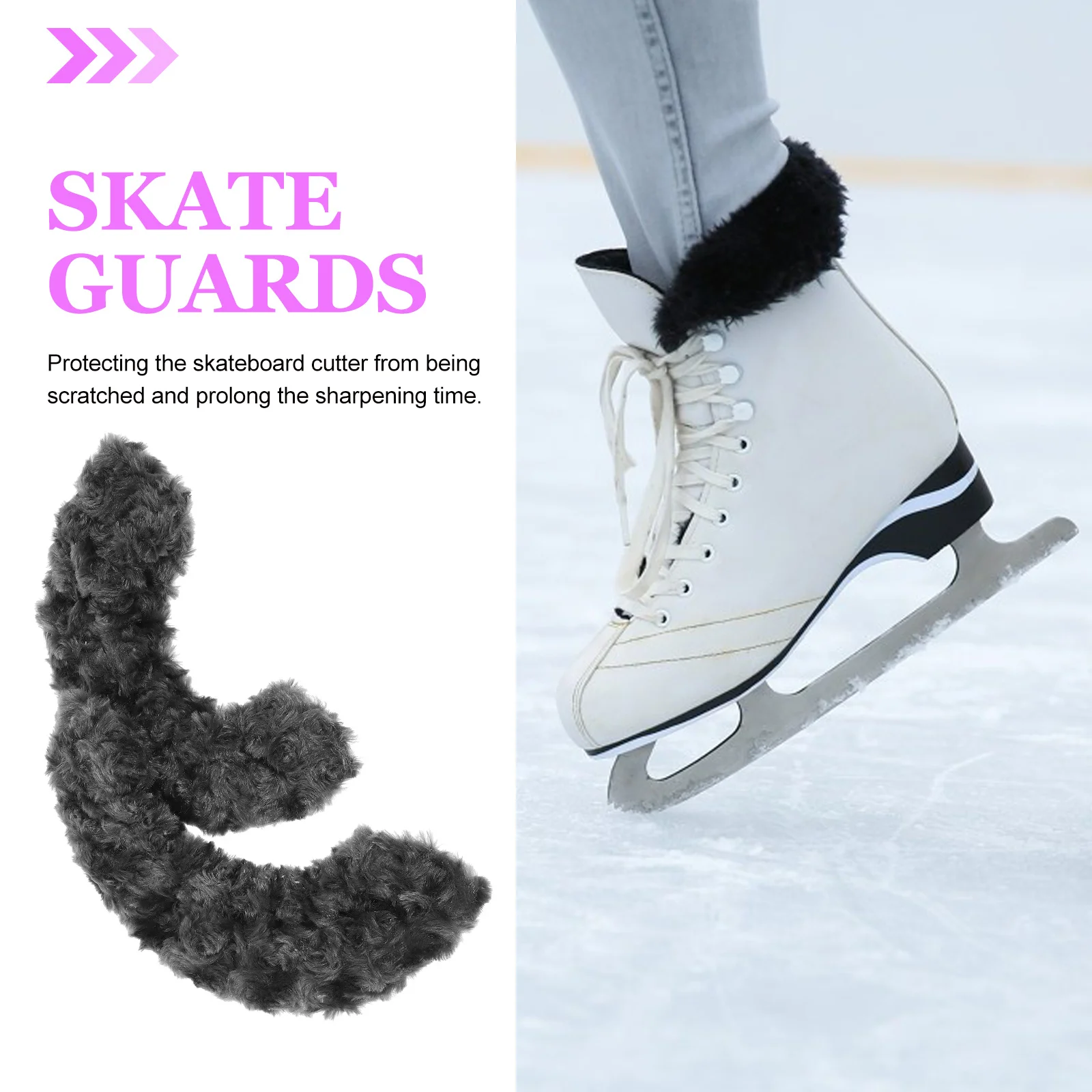 

1Pair Skate Blades Covers Reusable Ice Skates Guards Sturdy Protective Covers for Hockey Figure Skating Convenient Easy-Fit
