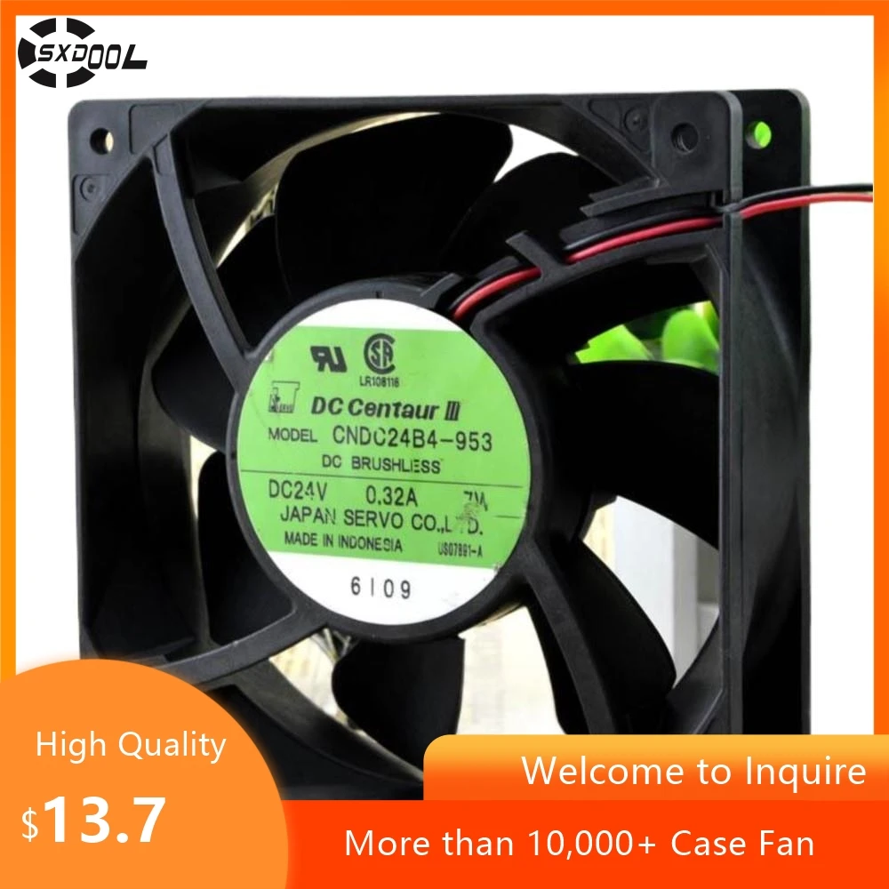 

CNDC24B4-953 120 мм вентилятор постоянного тока 24 В 12038 для сервоохлаждающего вентилятора 24 В постоянного тока 0,32 А 7 Вт Серверный вентилятор