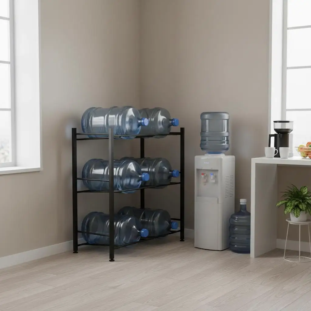 

Прочный органайзер для напитков, 3-ярусная двухрядная конструкция, для кухни, офиса, гостиной, металлическая подставка на 6 бутылок