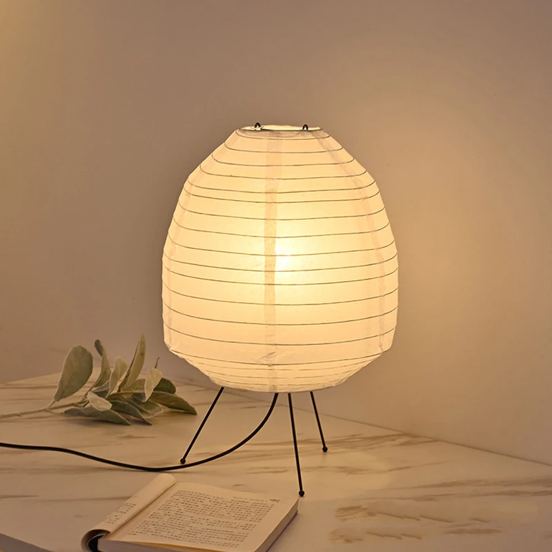 Japanese Rice Paper Table Lamps Design Akari Noguchi Yong Desk Lamp Bedroom Home Decor Study Living Room Lantern Light Fixtures