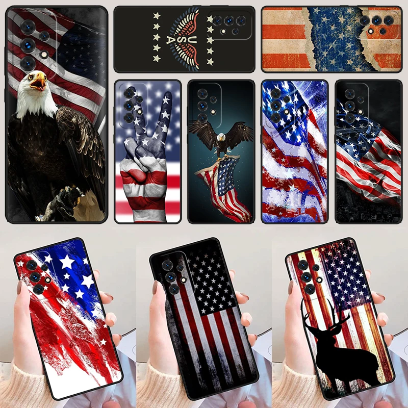 Flag American USA Flag For Samsung Galaxy A52 A72 A73 A20e A21S A50 A70 A11 A12 A42 A31 A40 A51 A71 A32 A80 A91 Phone Case