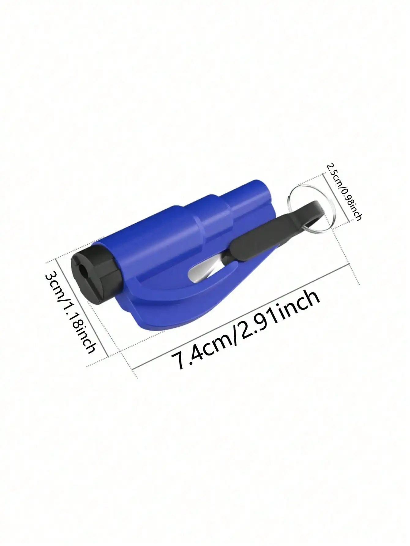 Portable Car Escape Hammer Keychain, 2 In 1 Seat Belt Cutter and Glass Breaker, Emergency Rescue Tool for Driver