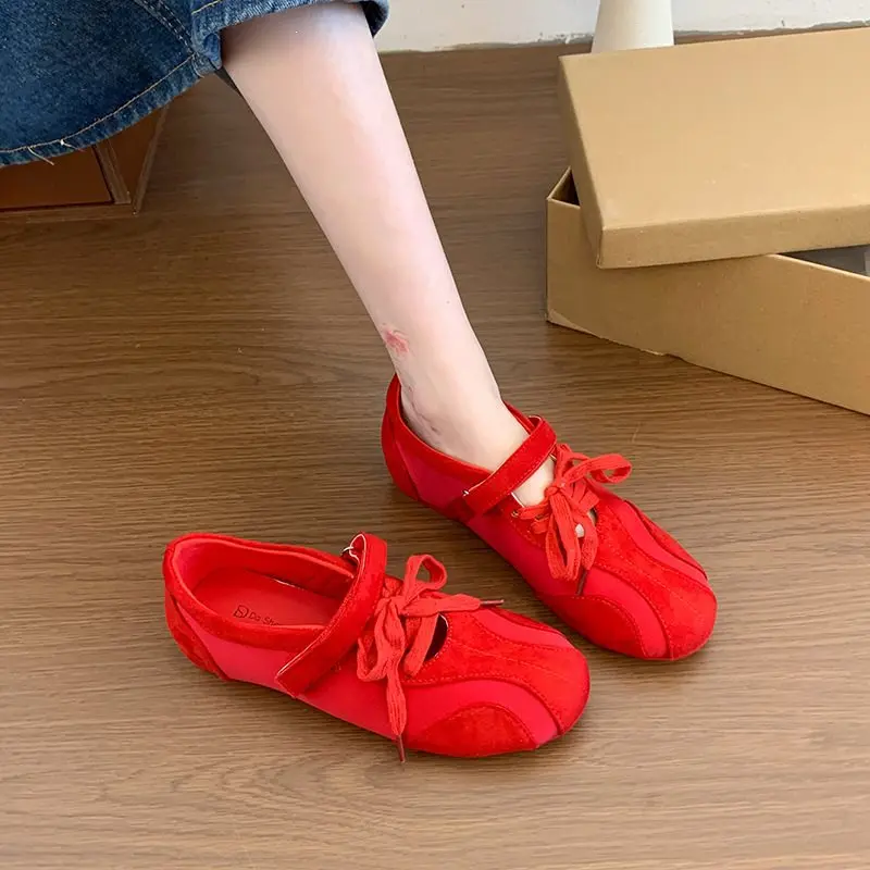 women's-flats-round-toe-suede-look-lace-up-casual-footwear-hook-and-loop-strap-daily-walking-shoes