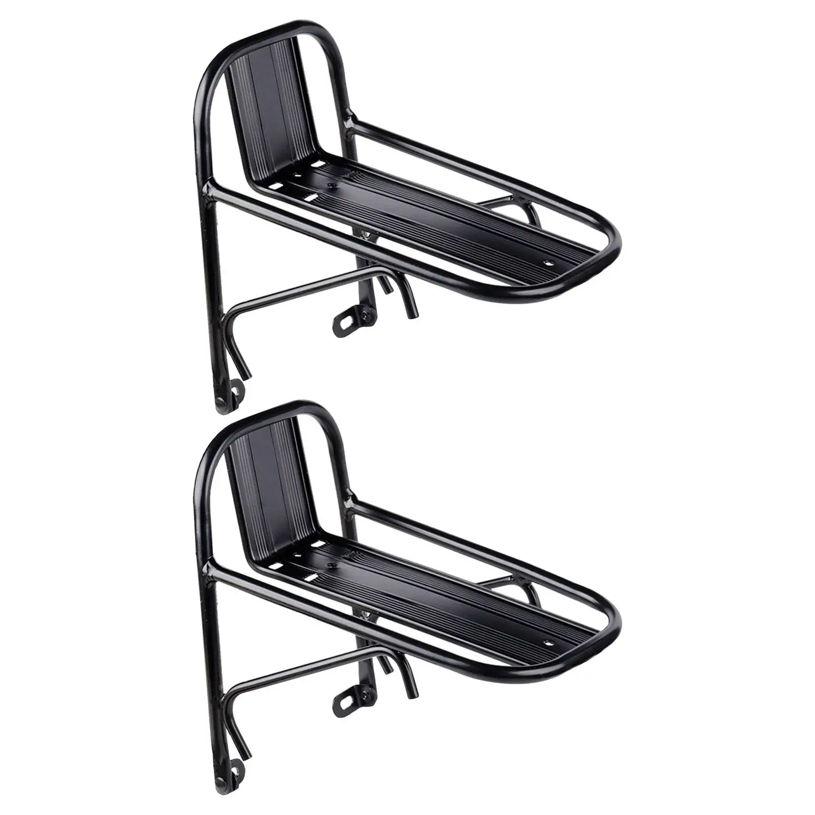 

Комплект из 2 передних велосипедных багажников: прочная стальная конструкция, быстрая установка, совместимы с горными и шоссейными велосипедами