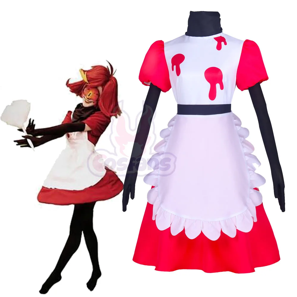 Niffty Anime Hazbin Niff Cosplay Costume Suit Cute Devil Roleplay Clothes Uniform Hotel Cosplay Halloween Party Women Dress