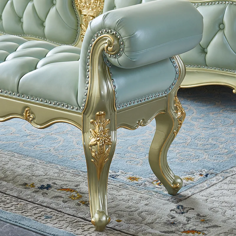 European style bedside stool, all solid wood, bedside stool, master bedroom furniture, shoe change