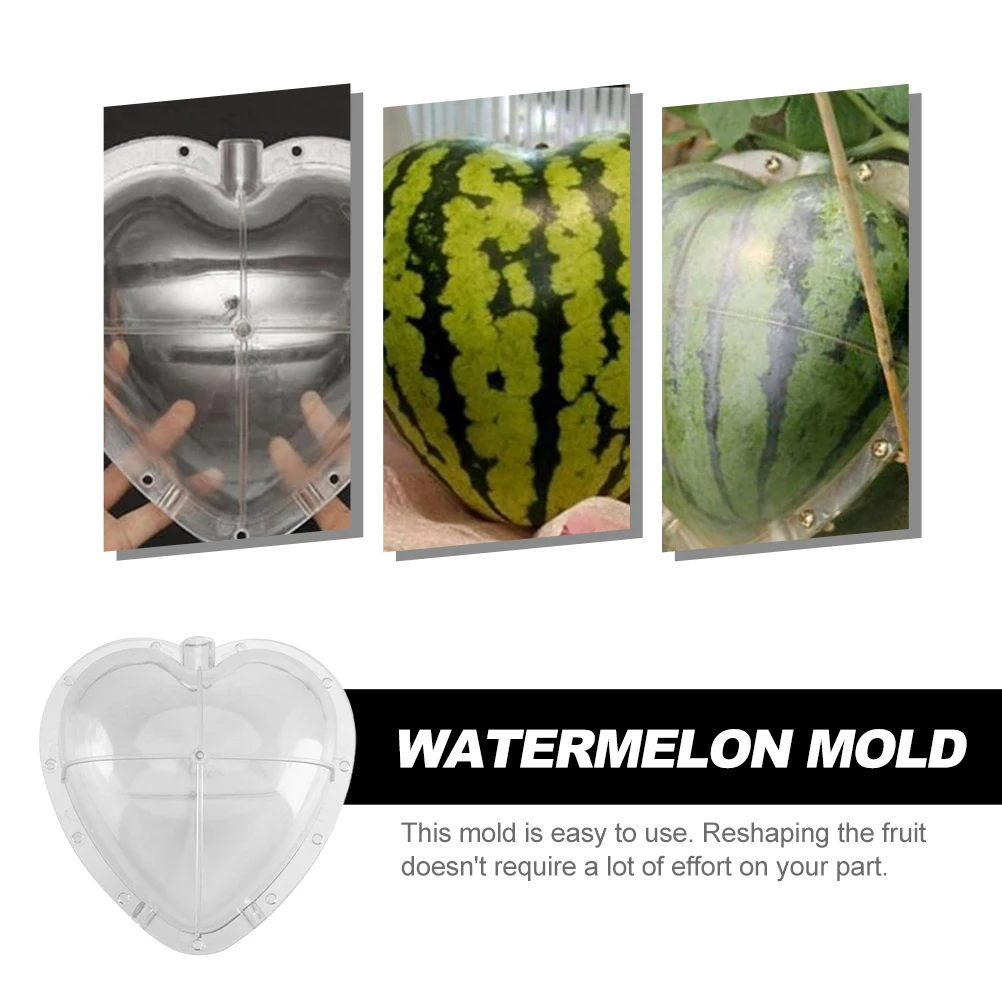

Heart Shaped Watermelon Molding Shaper Transparent PC Garden Tool Cucumber Fruit Shaping Vegetable Growing Molds Easy Storage