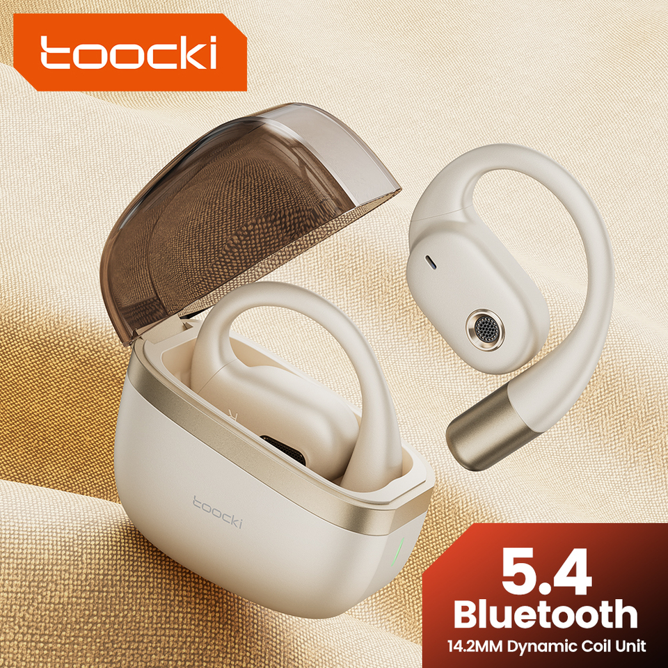  Toocki OWS Wireless Earphones Semi-in-Ear Wireless Headset Bluetooth 5.4 Open Design 3D Stereo 300mAh Headphone Outdoor Sports 
