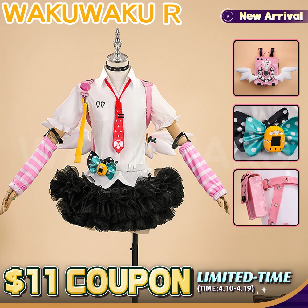 

Sunna Cosplay Costume Game Zenless Zone Zero【XS-2XL】WakuWaku-R ZZZ Women Virtual Idol Angels of Delusion Cute Dress Plus Size