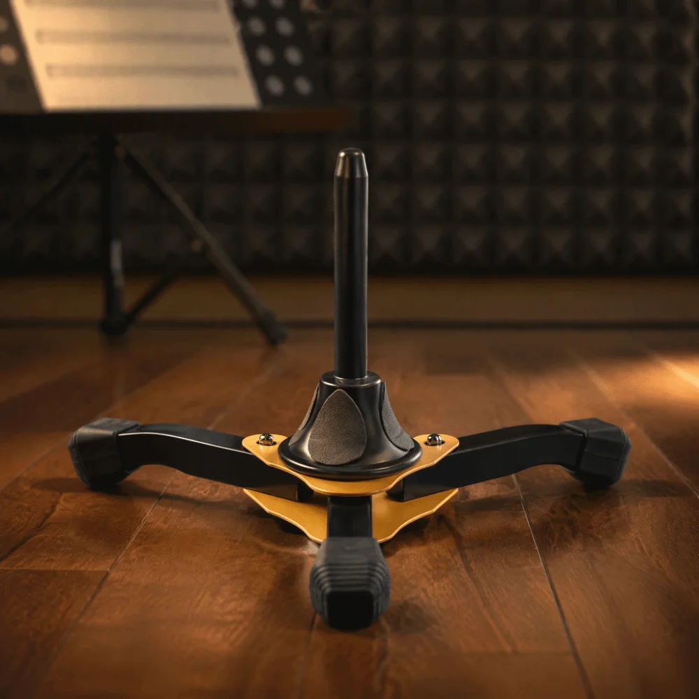 Stable Foldable Design Clarinet Stand Black Tripod Base Oboe Stand Metal + plastic Flute Stand Live Gigs