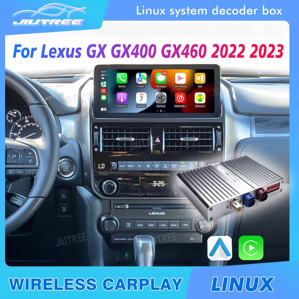 Linux System box For Lexus GX GX400 GX460 2022 2023 Wireless Apple CarPlay Android Auto Stereo Oem screen Retrofit Kit Interface