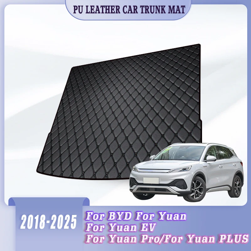 

Car Trunk Mat For BYD For Yuan EV Pro PLUS 2025 2024 2023 2022 2021 2020 2019 2018 Leather Trunk Carpet Auto Rugs Accessories