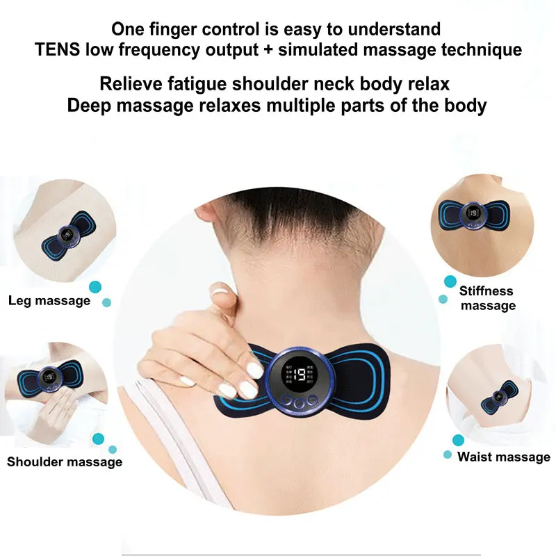 EMS Smart Shoulder and Neck Massager Stick Wireless Portable Mini Electric Instrument Home Remote Cervical Spine Massager