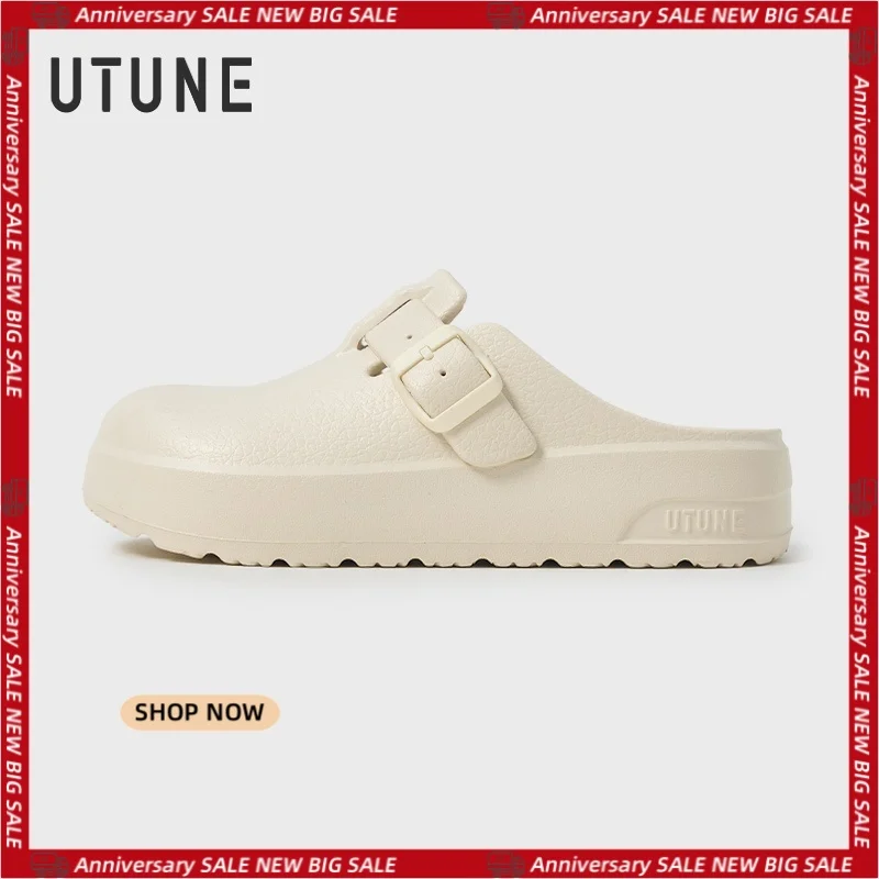 

UTUNE Women's 4CM High-Platform EVA Clogs Shoes Lightweight Waterproof Non-Slip Indoor & Outdoor Slippers Summer Beach Sandals