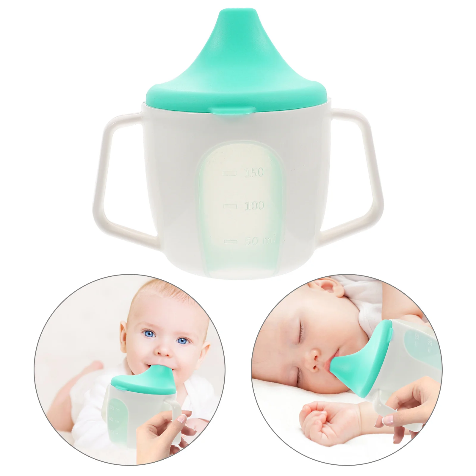 

Baby Duckbill Cup with Handle and Scale Ergonomic Design Anti-Leak Spout for Toddler Safe Drinking Training Sippy Cup