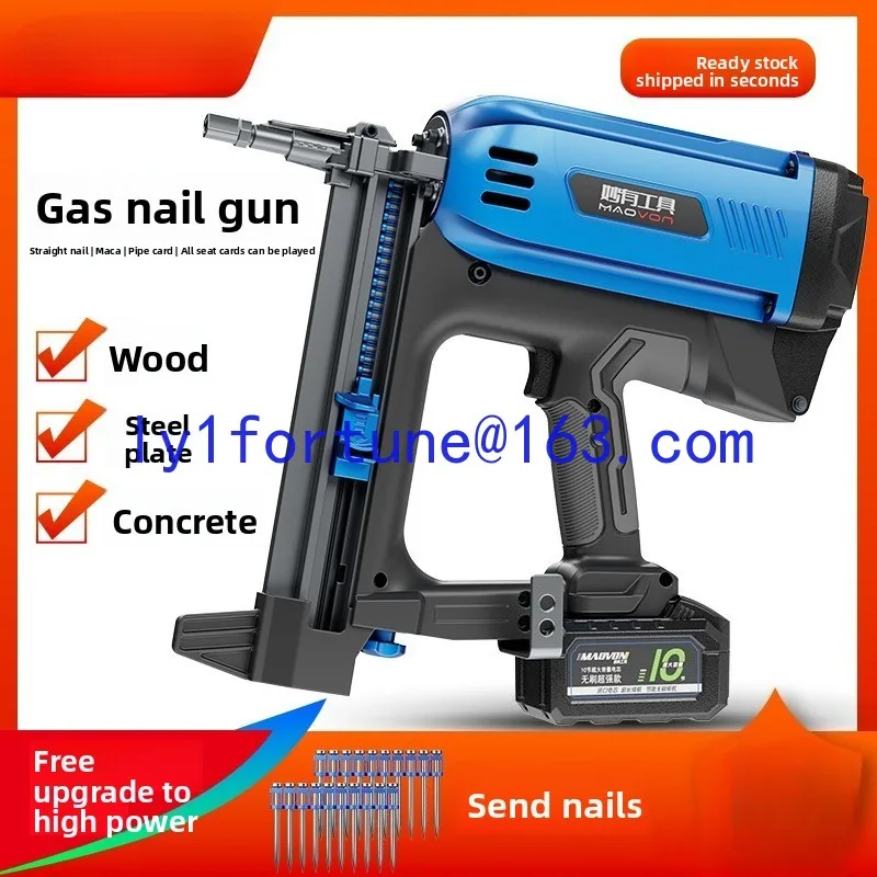 Gas nail shooting, special for hydropower workers to grab concrete,,straight nailing, cement wall steel nail machine