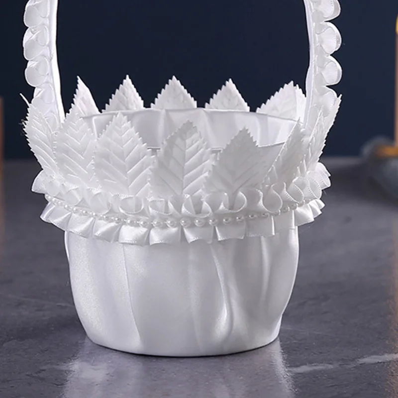 Корзина для цветов в западном стиле для свадьбы, детская корзина для цветов, романтичная корзина для принцесс ручной работы, товары для свадьбы