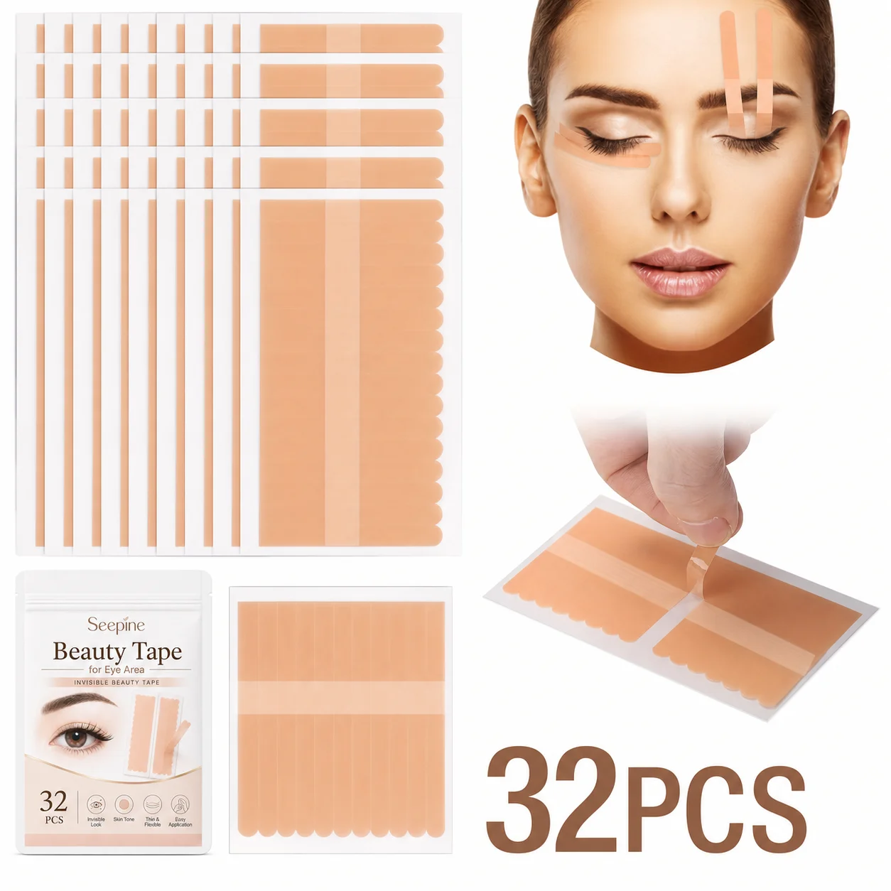 32 قطعة من شرائط التجميل لمنطق - مراجعة Beauty - Makeup - Eyes وسعره
