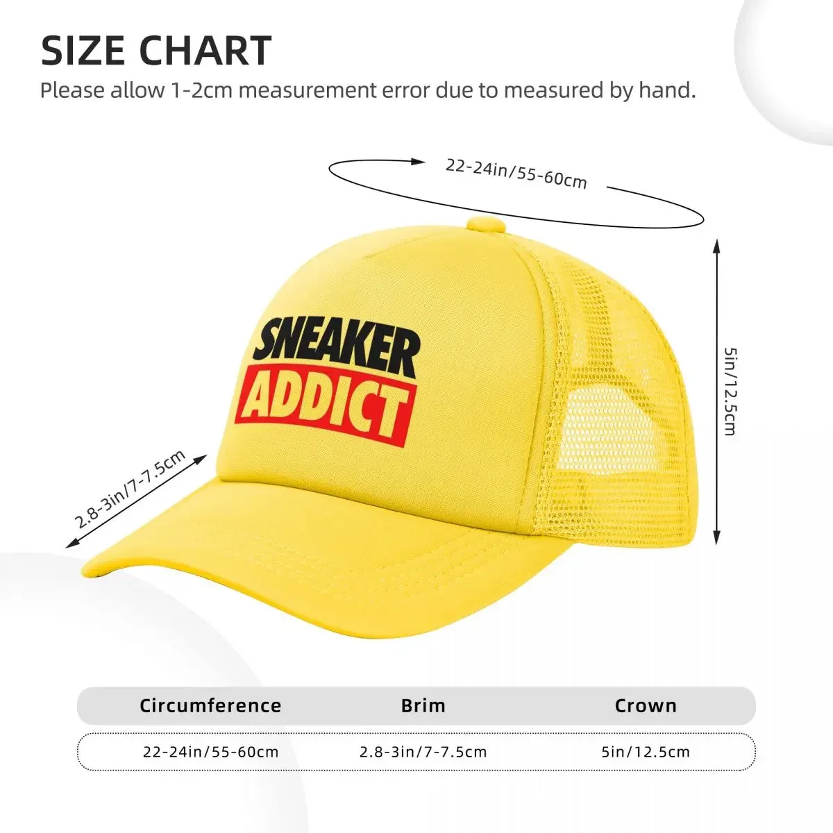 Sneaker Addict Box Mesh Baseball Caps Snapback Fashion Baseball Hats Breathable Casual Casquette Outdoor Unisex