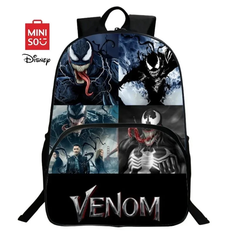 

MINISO Disney Super Heroes Venom Waterproof Children School Book Bag Cartoon Cute Fashion Large Content Personalized Backpack