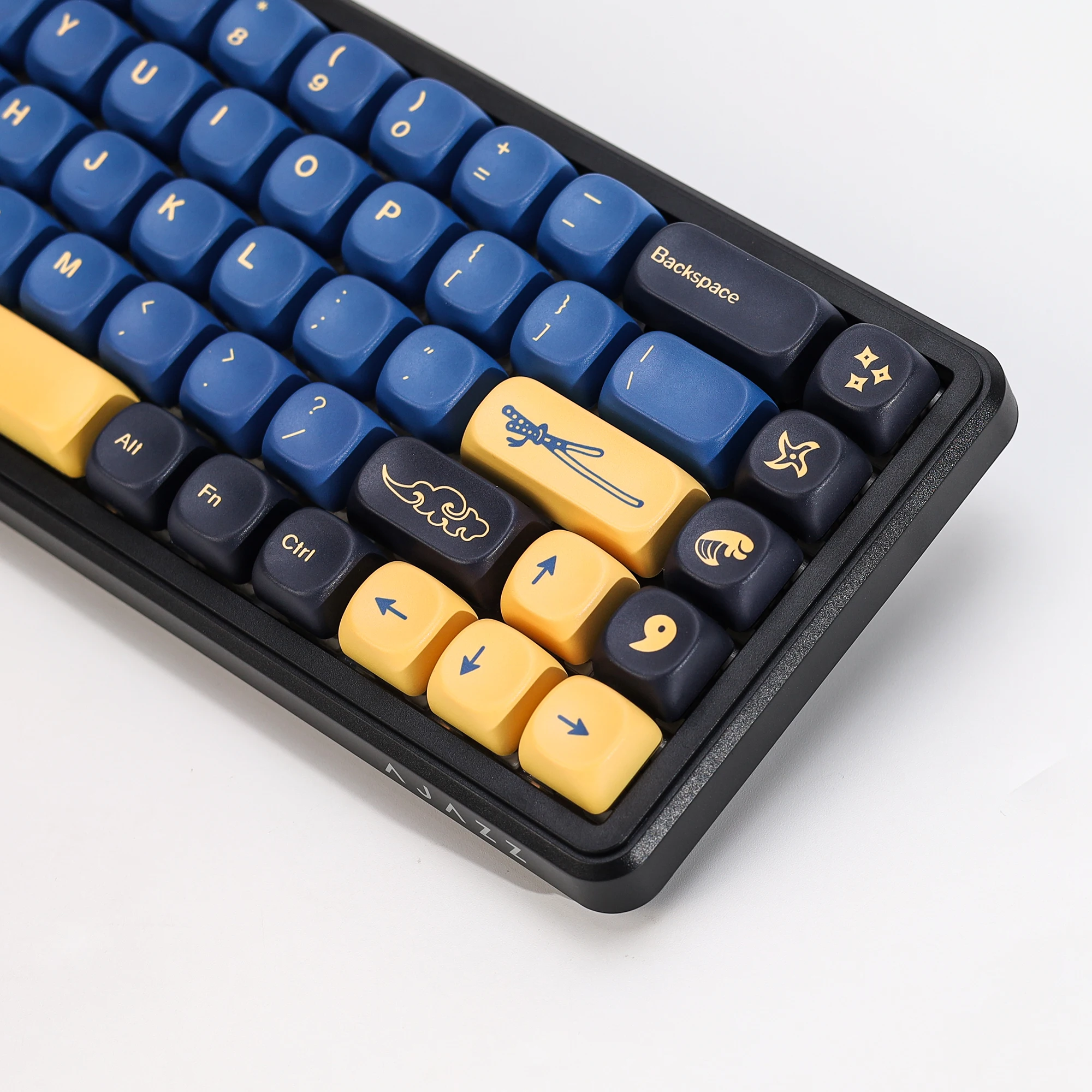 KBDiy GMK Blue Samurai Tastenkappen Retro KOA MOA PBT Keycaps ISO Custom für 75% 60% Magnetische Gaming Mechanische Tastatur KIT Tastenkappen – Detail 19