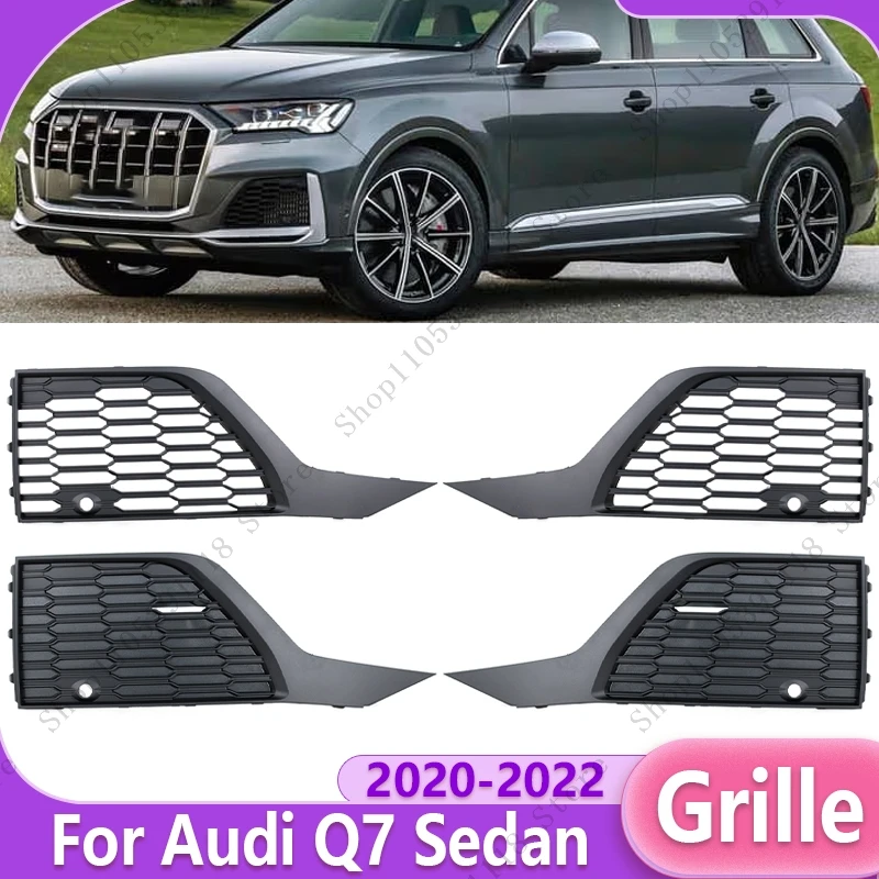 Car Front Bumper Fog Light Cover Grille Fog Lamp Frame Bezel Cover For Audi Q7 Sedan 2020 2021 2022 4M0890681B 4M0890682B