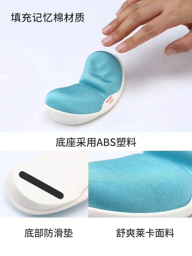 Custom jincomso JK-V1C Ergonomic Mouse Palm Rest, Memory Foam Small Compact, Office Gaming Desk Wrist Cushion, Non-Slip Base