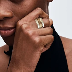 New Niche Minimalist Sliver Color Fashion Rings For Women Party Accessories Gifts Antique Custom Jewelry 2024