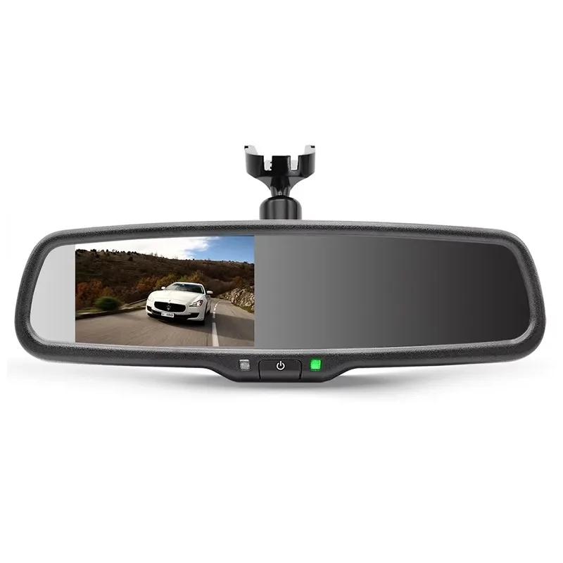 

4.3 Inch TFT LCD Car Windscreen Rear View Mirror Monitor Mounting Bracket Monitor With 2CH Video Input for Parking Assistance