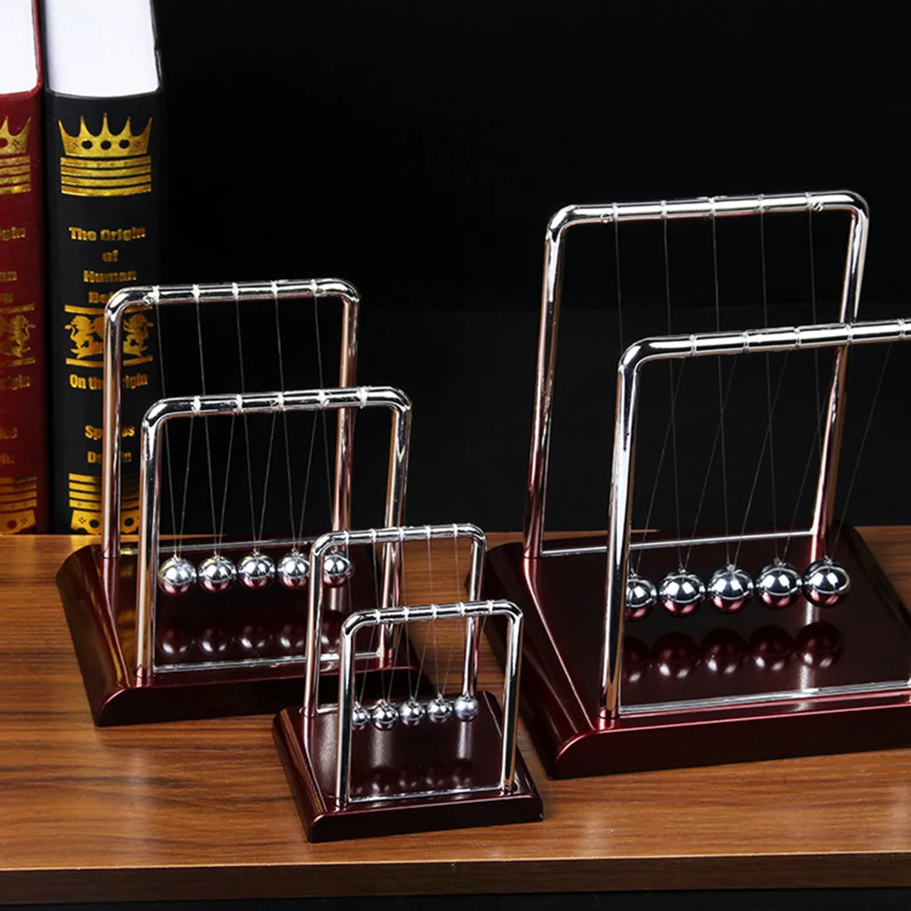 

Metal Newton Ball Square Bumper Pendulum For Desk Home Office Decor Kids Adult Stress Relief Gift Abs Physics