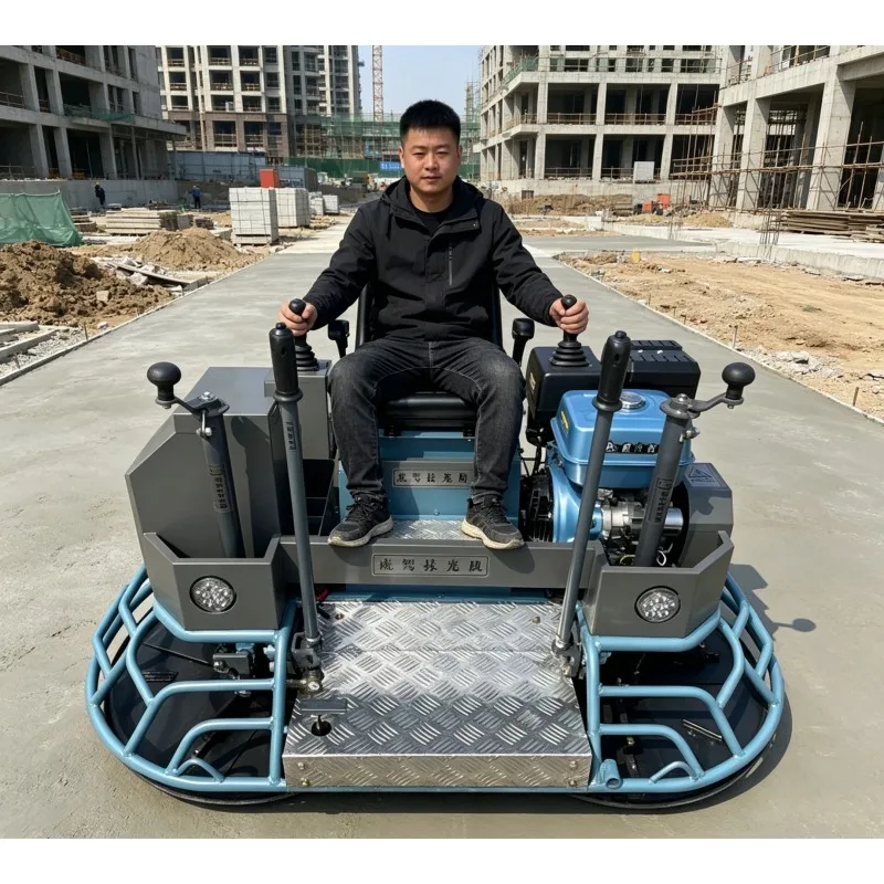 Professional 80 Type Ride‑on Floor Trowel Machine Multi‑Functional Concrete Smoothing Device for Municipal Construction