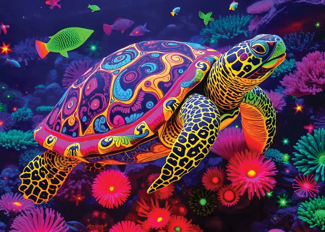 

Jigsaw Puzzle 1000 Pieces Rainbow Turtle Puzzle Home Decor for Adults Game Family Fun Puzzles Educational Toys for Kids