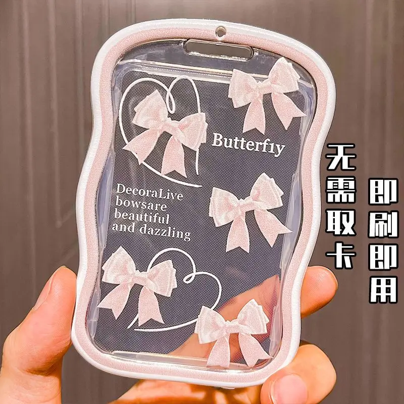 ซองใส่บัตรใสแบบมีสายคล้องคอสำหรับผู้หญิง ใส่บัตรพนักงาน บัตรนักเรียน พร้อมที่ใส่บัตรประจำตัวและเข็มทิศ