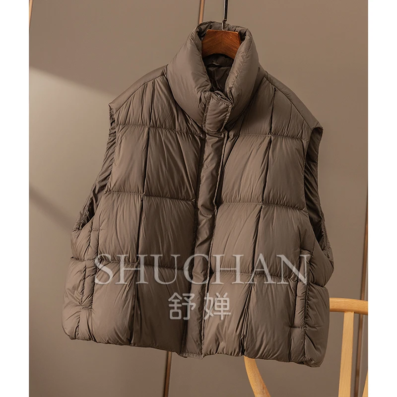 Sleeveless Puff 90 Down Jacket Vest Jacket Women Casacos De Inverno Feminino Frete Grátis  Coat  Winter Jacket Women