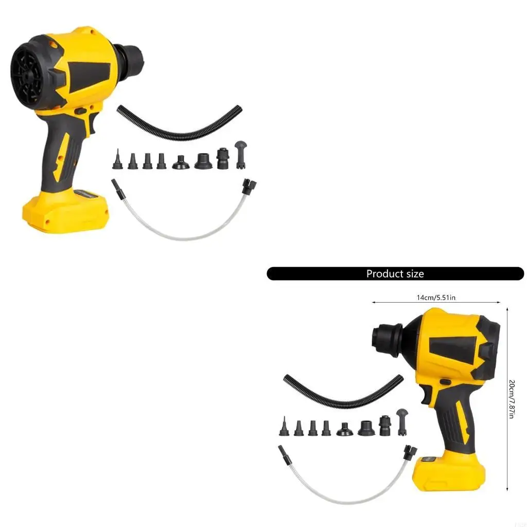 

P82E Ergonomic Handle Cordless Dust Blower For Comfortable Grip And Control 8Nozzles