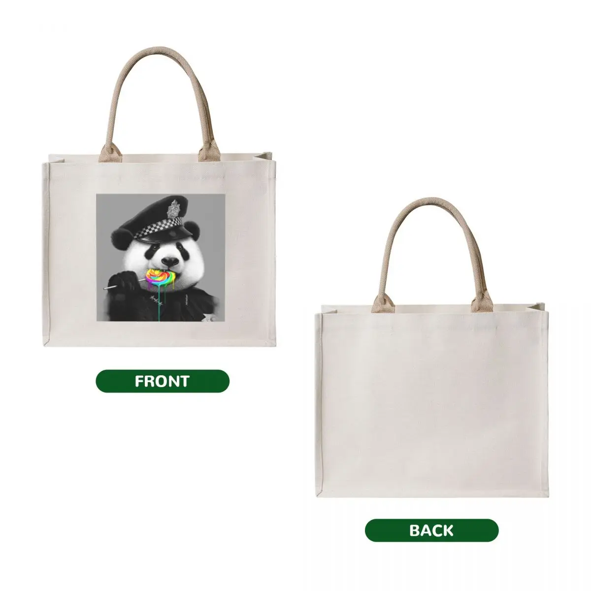 LOLLYPOP COP Tote Bag canvas shopping bag bags luxury women cute pouch bag