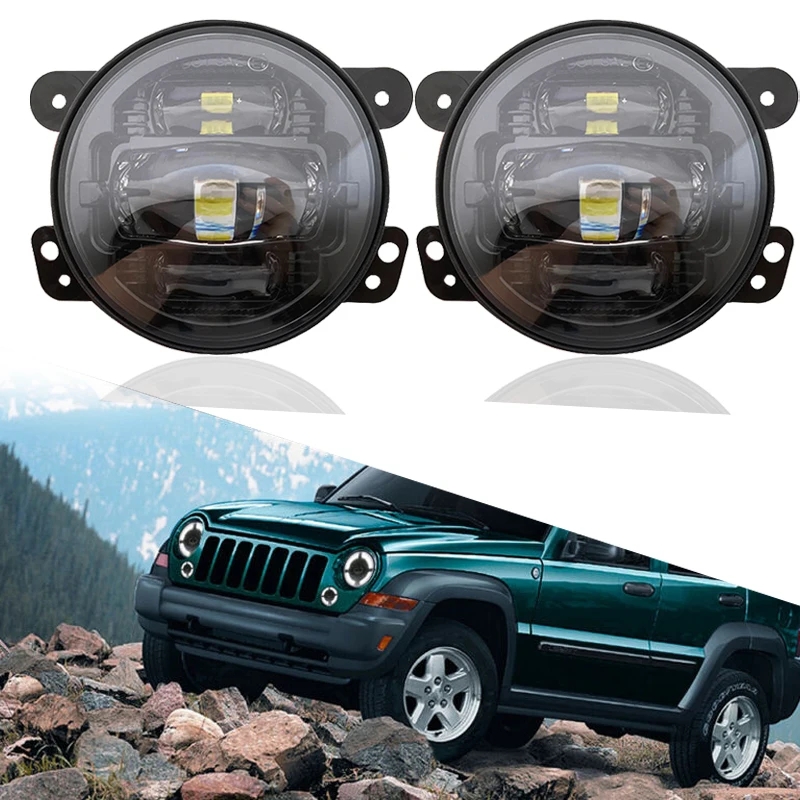 

Pair 4inch 30W LED Fog Lights for Jeep Wrangler Unlimited JK 2007 2008 2009 2010 2011 2012 2013 2014 2015 2016