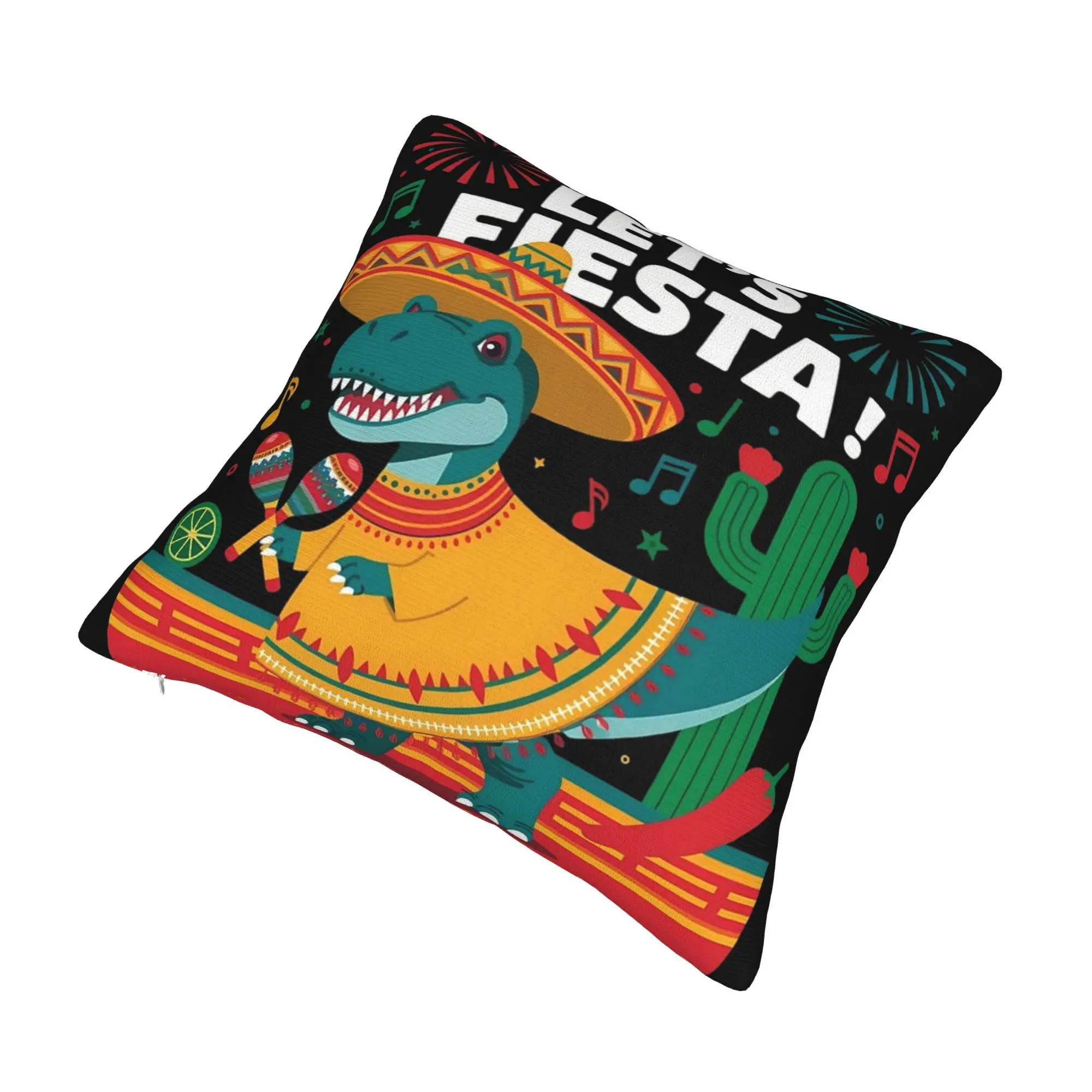 Let's Fiesta Cinco De Mayo  Pillow Covers Merchandise Printed Cushion Cover Decoration  Pillow Case Cover Home Multi Size