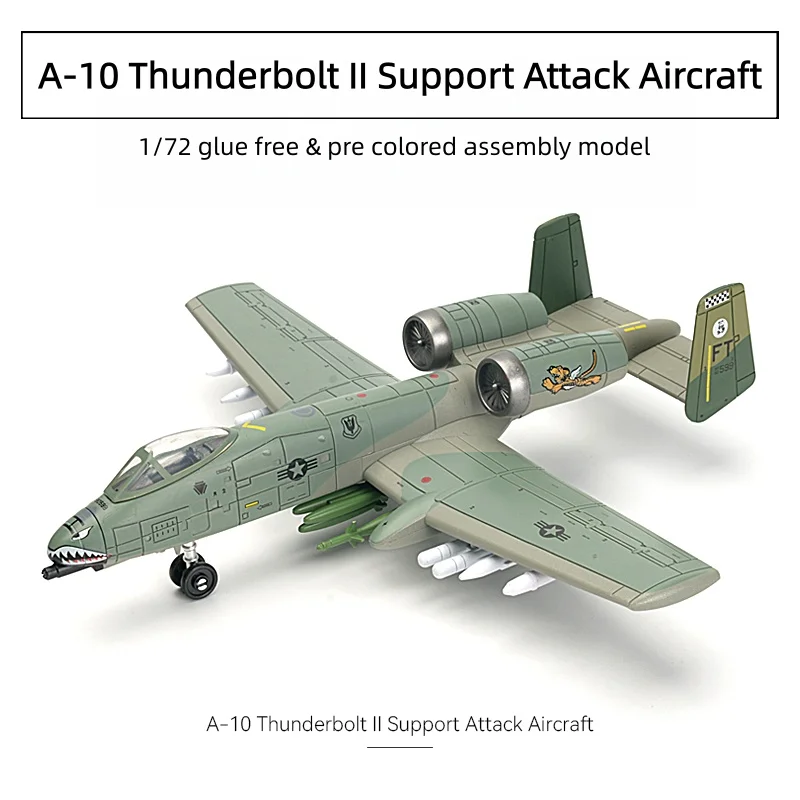 

1/72 New Amercia A-10 Thunderbolt II Support Attack Aircraft Model Military Series Building Blocks Toys For Boys Christmas Gifts
