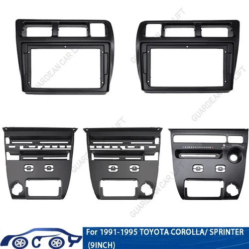 Para TOYOTA Corolla Sprinter 1991-1997 (9 pulgadas) fascias de Radio de coche Android GPS reproductor estéreo MP5 2 Din unidad principal Panel marco de tablero