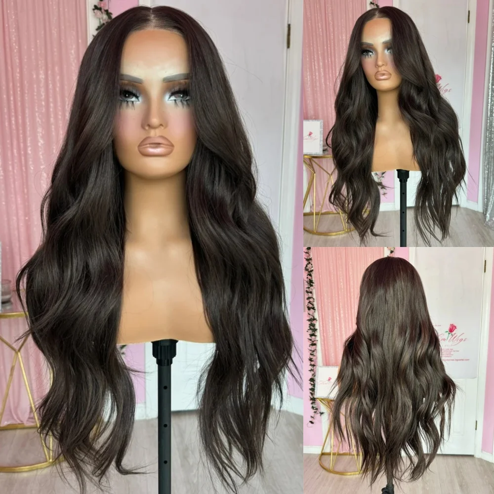 

Натуральный черный парик 13x4 HD Lace Front Body Wave с естественной линией роста волос для женщин, свободный синтетический парик для повседневного использования, без клея, готовый к носке