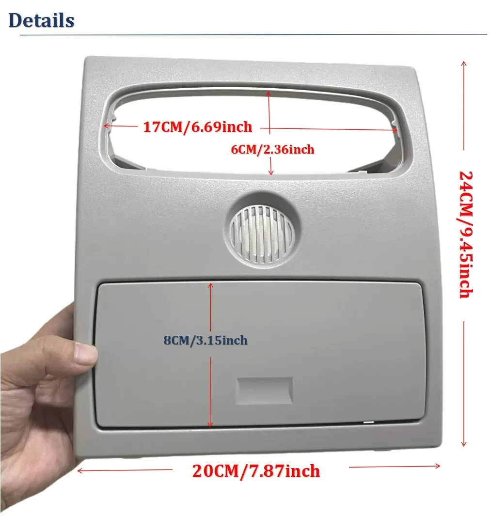 Roof Console Box Sunglass Holder Fit Ford Ranger Mazda Bt50 2012-2020 Gray