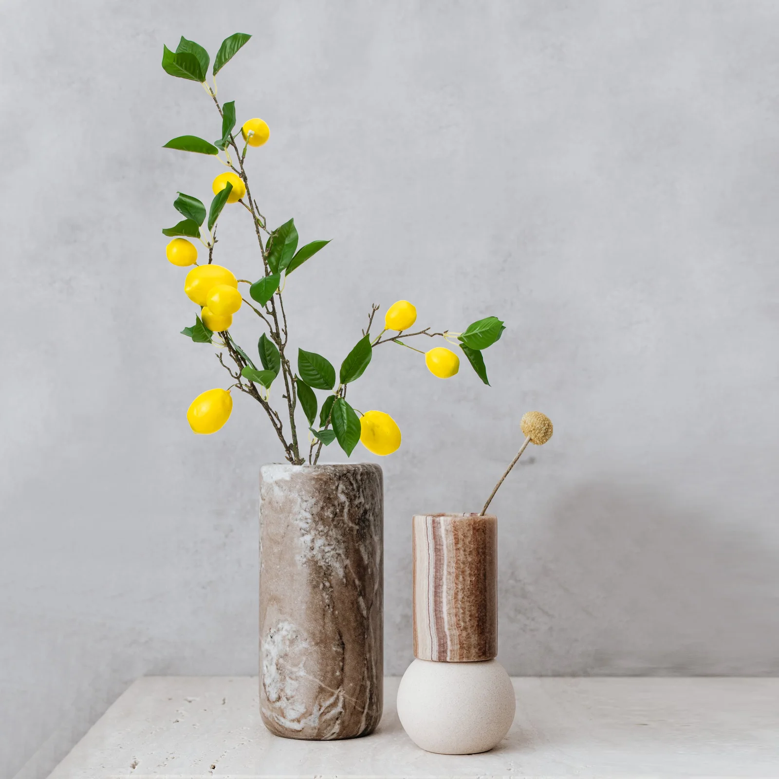 

2Pcs Simulation Lemon Branch Artificial Green Plant for Home Office Garden Decor Vase Filling Ornament Countertop Accent