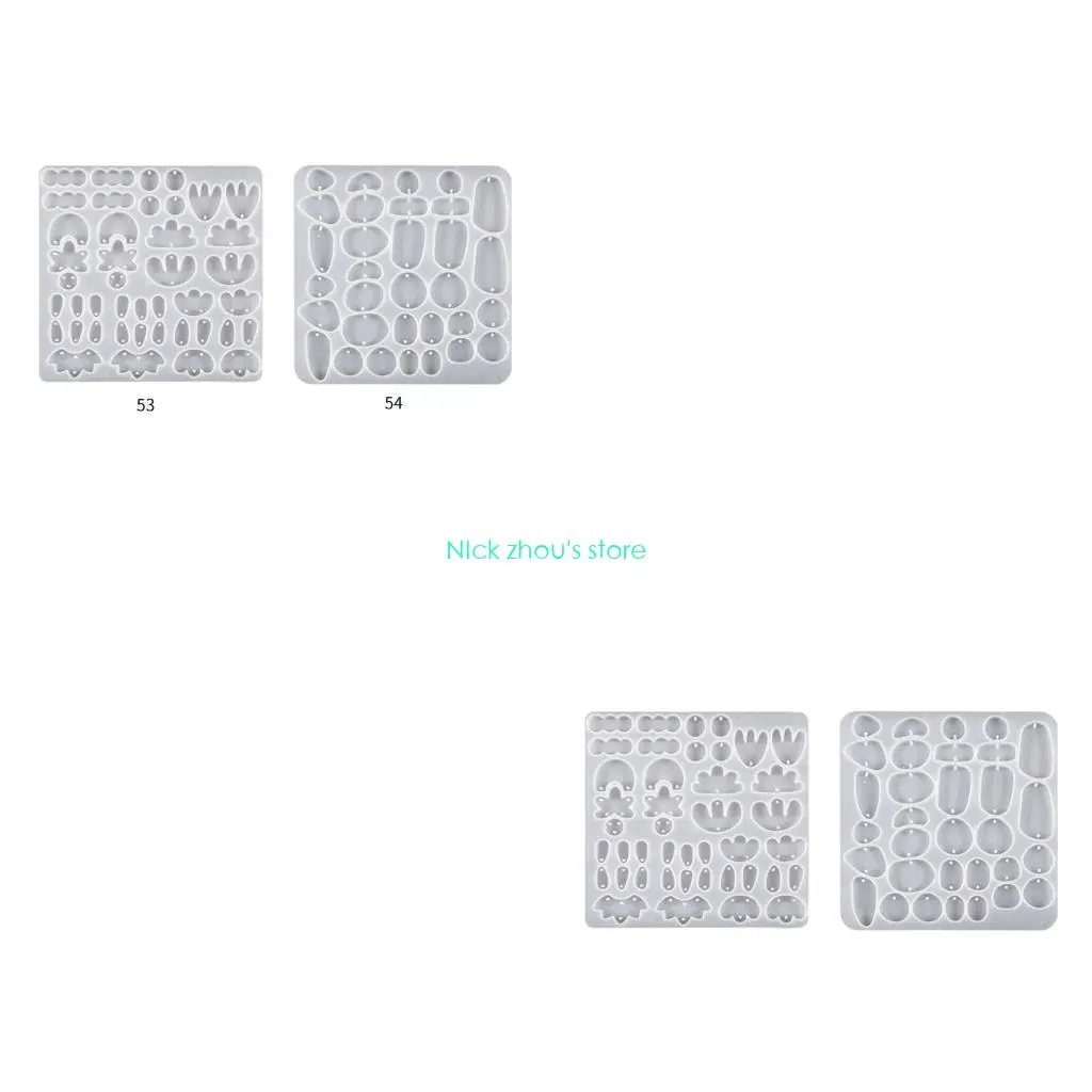 

E15E Irregular Silicone Molds Epoxy Casting Resin Mold DIY Resin Necklace Earring Keychain Pendant Mold DIY Jewelry Tools