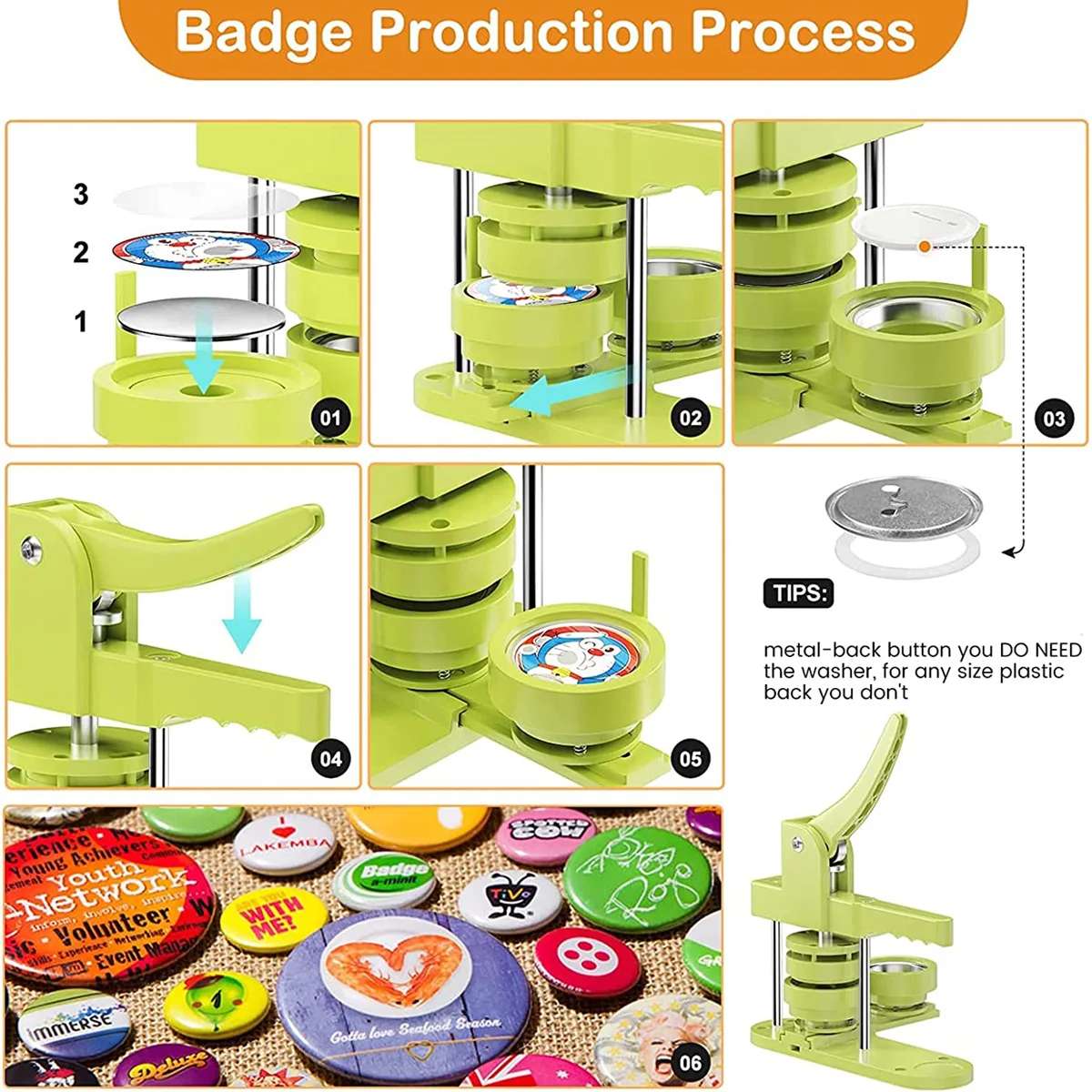 Machine à fabriquer des boutons , kit de poinçonnage pour badges