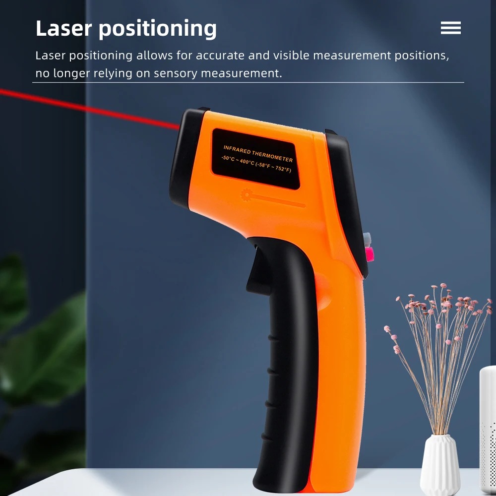 GM320 Infrared Thermometer Digital Pyrometer Non-Contact Laser -50~400 ℃ IR Laser Temp Meter Industrial Pyrometer Point Gun