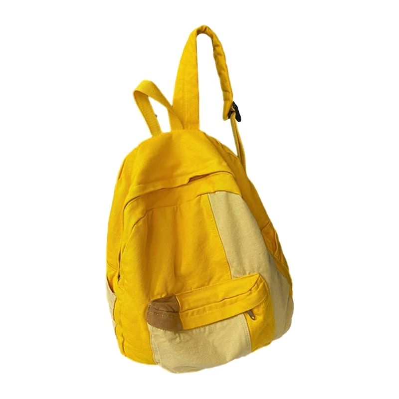 Mochila lona elegante, bolsa escolar elegante funcional para estudantes adultos