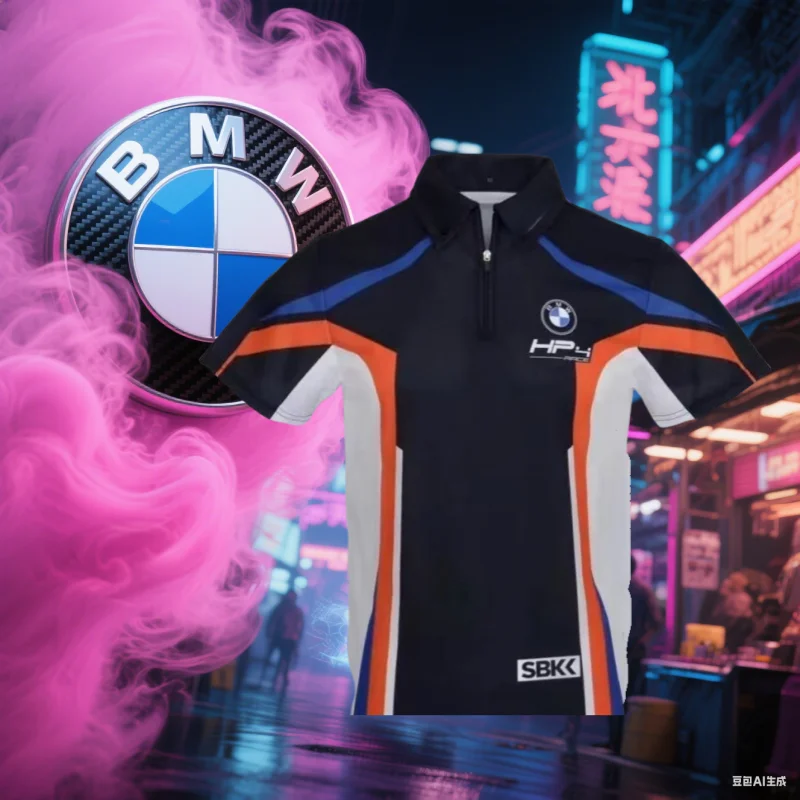 

Summer BMW Polo Shirt BMW 3d Print Jersey Men's Long-sleeved Polo Shirt Sweat-absorbing Breathable Quick-drying Moto Polo Shirt