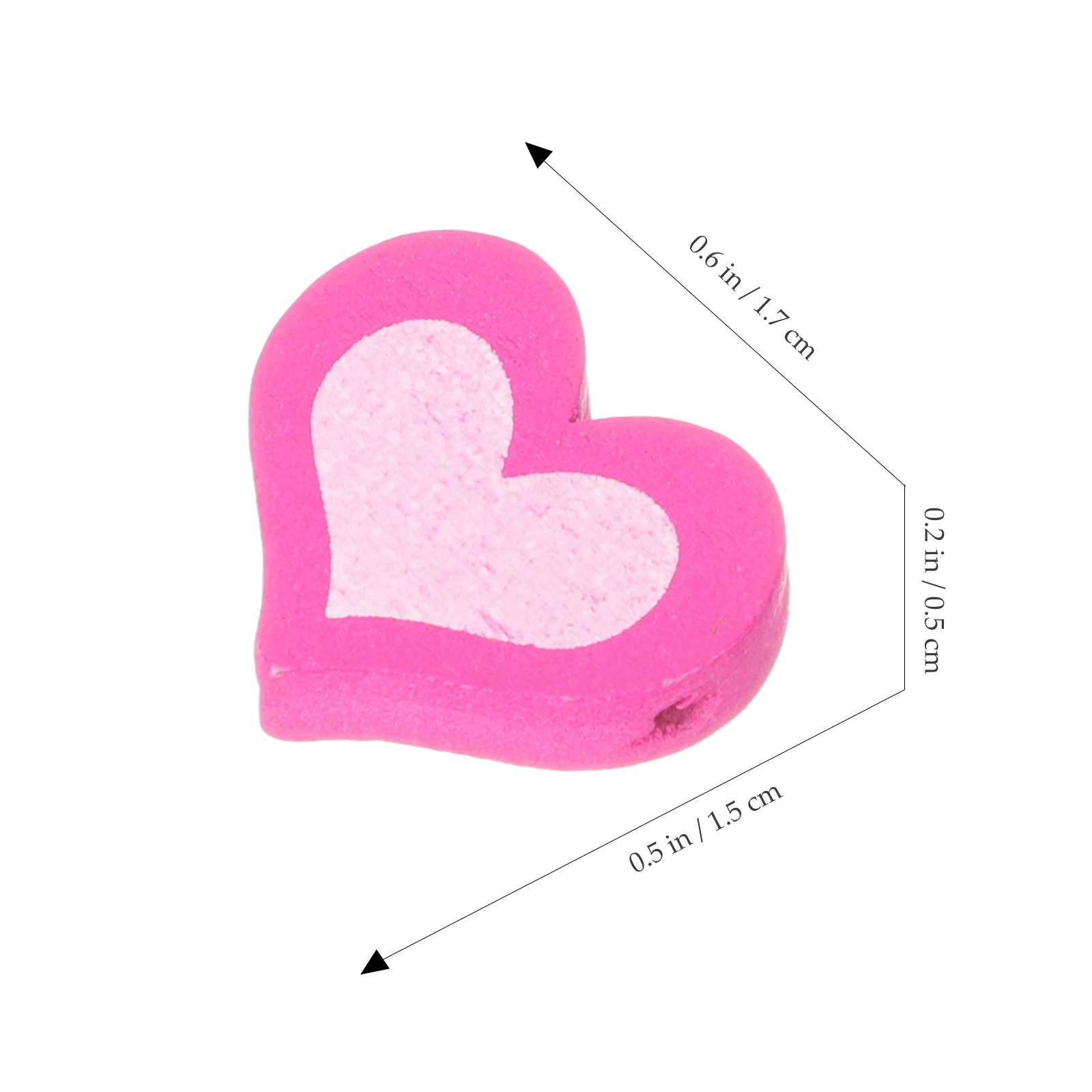 

50Pcs Wooden Heart Shaped Beads DIY Craft Supplies Jewelry Making for Valentine Day Bracelet Necklace Loose Beads
